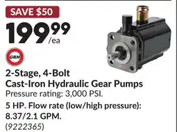 Princess Auto 2-Stage, 4-Bolt Cast-Iron Hydraulic Gear Pumps offer