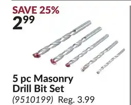 Princess Auto 5 pc Masonry Drill Bit Set offer
