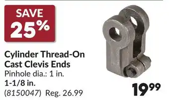 Princess Auto Cylinder Thread-On Cast Clevis Ends offer