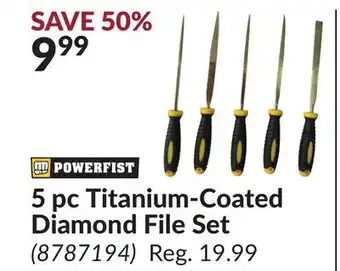 Princess Auto 5 pc Titanium-Coated Diamond File Set offer