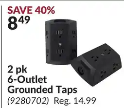 Princess Auto 2 pk 6-Outlet Grounded Taps offer
