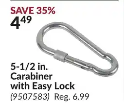 Princess Auto 5-1/2 in. Carabiner with Easy Lock offer