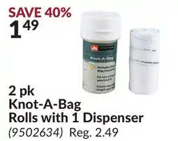 Princess Auto 2 pk Knot-A-Bag Rolls with 1 Dispenser offer
