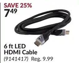 Princess Auto 6 ft LED HDMI Cable offer