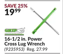 Princess Auto 16-1/2 in. Power Cross Lug Wrench offer
