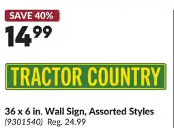 Princess Auto 36 x 6 in. Wall Sign, Assorted Styles offer