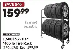 Princess Auto 2-Tier Mobile Tire Rack offer