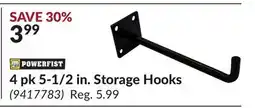 Princess Auto 4 pk 5-1/2 in. Storage Hooks offer