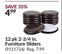Princess Auto 12 pk 2-3/4 in. Furniture Sliders offer