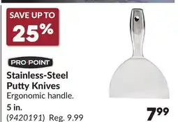 Princess Auto Pro-Point Stainless-Steel Putty Knives offer