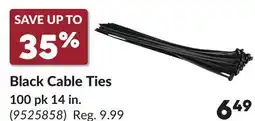 Princess Auto Black Cable Ties offer