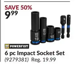 Princess Auto 6 pc Impact Socket Set offer