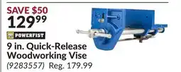 Princess Auto 9 in. Quick-Release Woodworking Vise offer