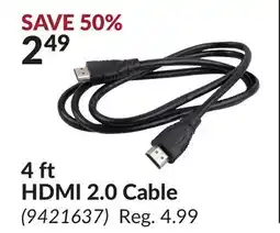 Princess Auto 4 ft HDMI 2.0 Cable offer