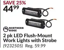 Princess Auto 2 pk LED Flush-Mount Work Lights with Strobe offer