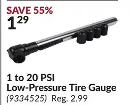 Princess Auto 1 to 20 PSI Low-Pressure Tire Gauge offer