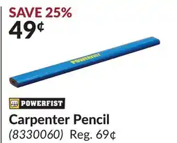 Princess Auto Power Fist Carpenter Pencil offer