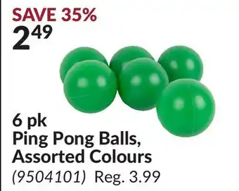 Princess Auto 6 pk Ping Pong Balls offer
