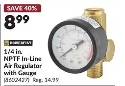 Princess Auto 1/4 in. NPTF In-Line Air Regulator with Gauge offer