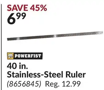 Princess Auto 40 in. Stainless-Steel Ruler offer