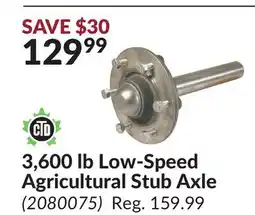 Princess Auto 3,600 lb Low-Speed Agricultural Stub Axle offer