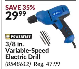 Princess Auto Power Fist 3/8 in. Variable-Speed Electric Drill offer