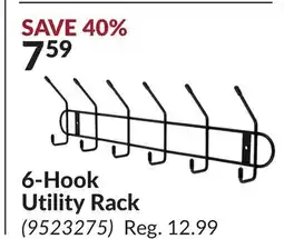 Princess Auto 6-Hook Utility Rack offer