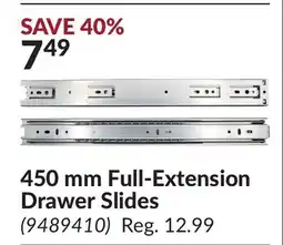 Princess Auto 450 mm Full-Extension Drawer Slides offer