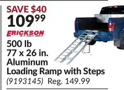 Princess Auto Erickson 500 lb 77 x 26 in. Aluminum Loading Ramp with Steps offer