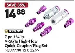 Princess Auto 7 pc 1/4 in. V-Style High-Flow Quick-Coupler/Plug Set offer