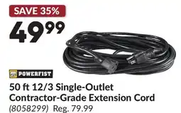 Princess Auto 50 ft 12/3 Single-Outlet Contractor-Grade Extension Cord offer