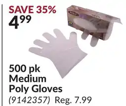Princess Auto 500 pk Medium Poly Gloves offer
