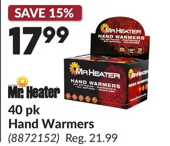 Princess Auto 40 pk Hand Warmers offer