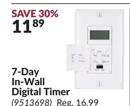Princess Auto 7-Day In-Wall Digital Timer offer