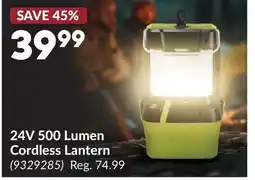 Princess Auto 24V 500 Lumen Cordless Lantern offer