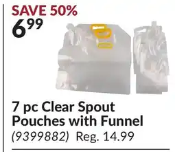 Princess Auto 7 pc Clear Spout Pouches with Funnel offer