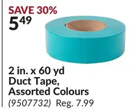 Princess Auto 2 in. x 60 yd Duct Tape Assorted Colours offer