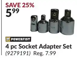 Princess Auto 4 pc Socket Adapter Set offer