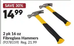 Princess Auto 2 pk 16 oz Fibreglass Hammers offer
