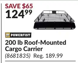 Princess Auto 200 lb Roof-Mounted Cargo Carrier offer
