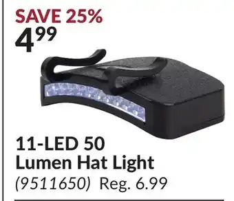 Princess Auto 11-LED 50 Lumen Hat Light offer