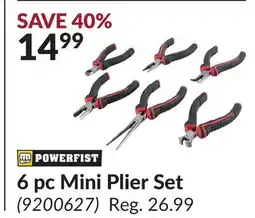 Princess Auto 6 pc Mini Plier Set offer