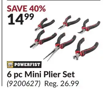 Princess Auto 6 pc Mini Plier Set offer