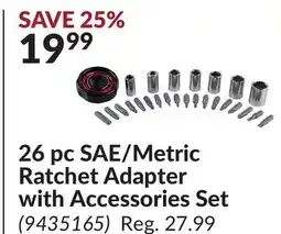 Princess Auto 26 pc SAE/Metric Ratchet Adapter with Accessories Set offer