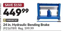 Princess Auto 24 in. Hydraulic Bending Brake offer