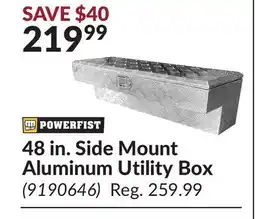 Princess Auto Power Fist 48 in. Side Mount Aluminum Utility Box offer