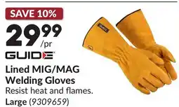 Princess Auto Lined MIG/MAG Welding Gloves offer