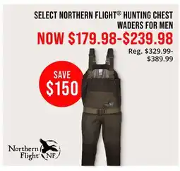 Cabela's SELECT NORTHERN FLIGHT HUNTING CHEST WADERS FOR MEN offer