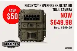 Cabela's RECONYX HYPERFIRE 4K ULTRA HD TRAIL CAMERA offer