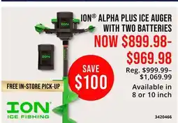 Cabela's Ion Alpha Plus Ice Auger with Two Batteries offer
